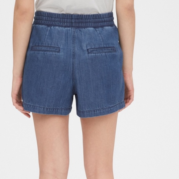 Indigo Twill Shorts pull on - Picture 2 of 7